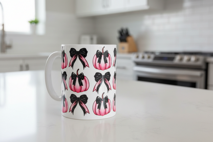 Pink Pumpkins & Bows - UVDTF Wrap for cups/hard surfaces sticker