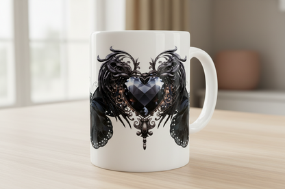 Black Gothic Butterfly - UVDTF Wrap for cups/hard surfaces sticker