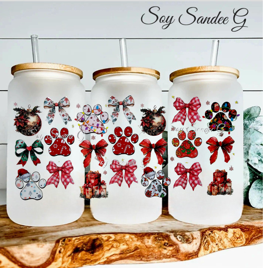 Christmas Paws - UVDTF Wrap for cups/hard surfaces sticker