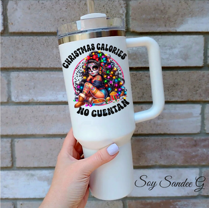 Christmas Calories Don't Count Skully - UVDTF Decal for cups/hard surfaces sticker