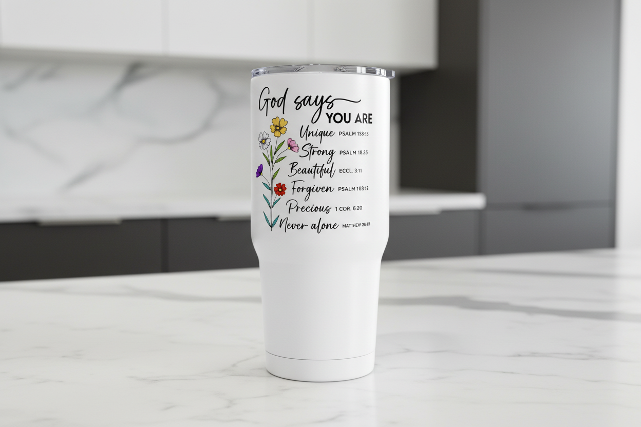 God Says You Are.. - UVDTF Wrap for cups/hard surfaces sticker