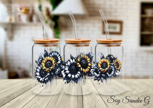 White & Yellow Sunflowers - UVDTF Wrap for cups/hard surfaces sticker