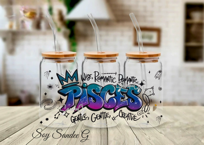 Graffiti Pisces - UVDTF Wrap for cups/hard surfaces sticker