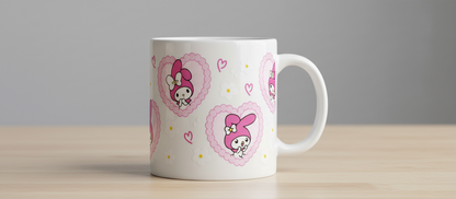My Melody Pink Hearts - UVDTF Wrap for cups/hard surfaces sticker