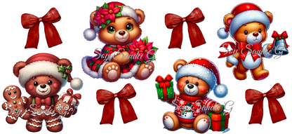 Bears & Bows - UVDTF Wrap for cups/hard surfaces sticker