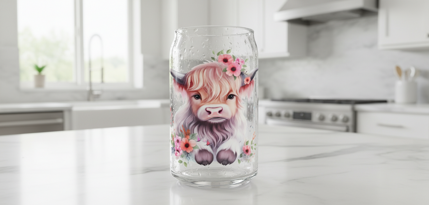 Highland Cow #8 - UVDTF Wrap for cups/hard surfaces sticker