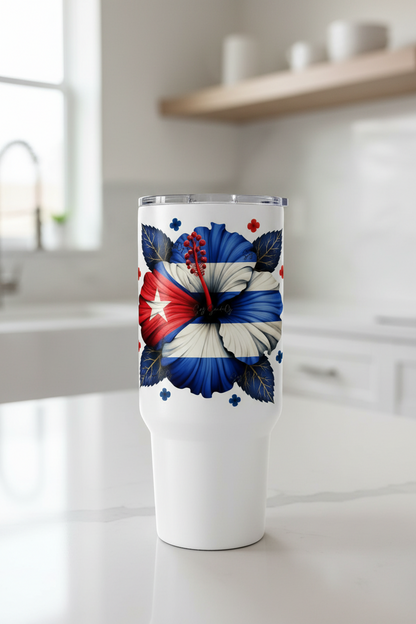 Cuban Hibiscus - UVDTF Decal for cups/hard surfaces sticker