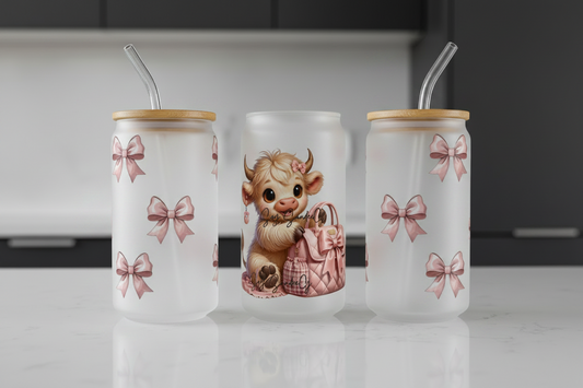Cow & her purse - UVDTF Wrap for cups/hard surfaces sticker