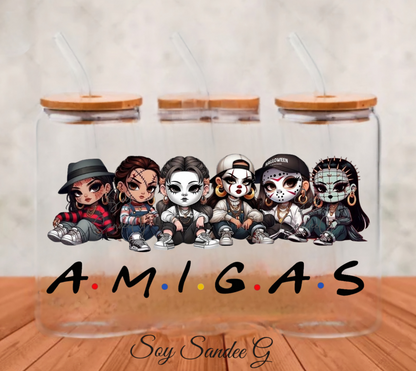 Amigas (Friends) - UVDTF Wrap for cups/hard surfaces sticker