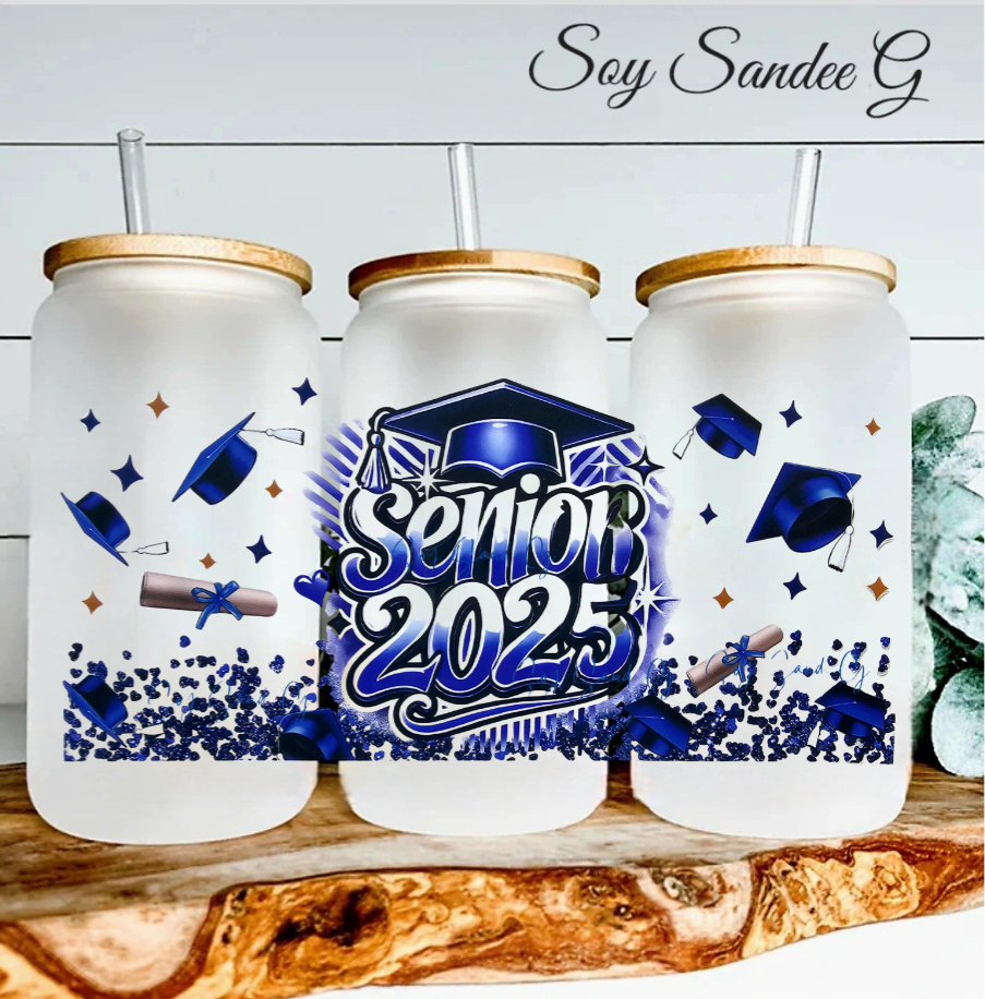 Blue Senior Grad - UVDTF Wrap for cups/hard surfaces sticker