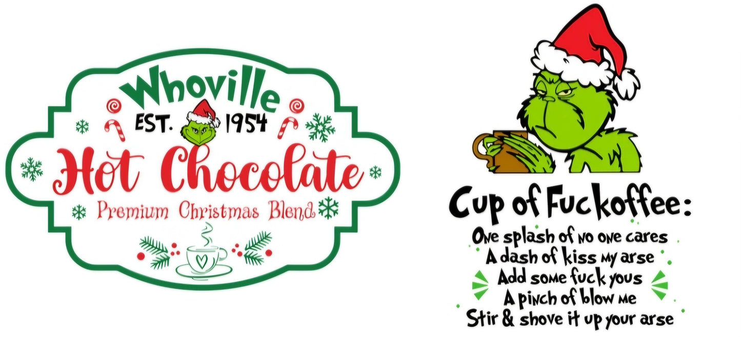 Whoville Hot Chocolate - UVDTF Wrap for cups/hard surfaces sticker