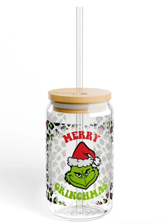 Merry Grinchmas Leopard - UVDTF Wrap for cups/hard surfaces sticker