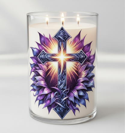 Purple Cross Sunflower - UVDTF Decal for cups/hard surfaces sticker