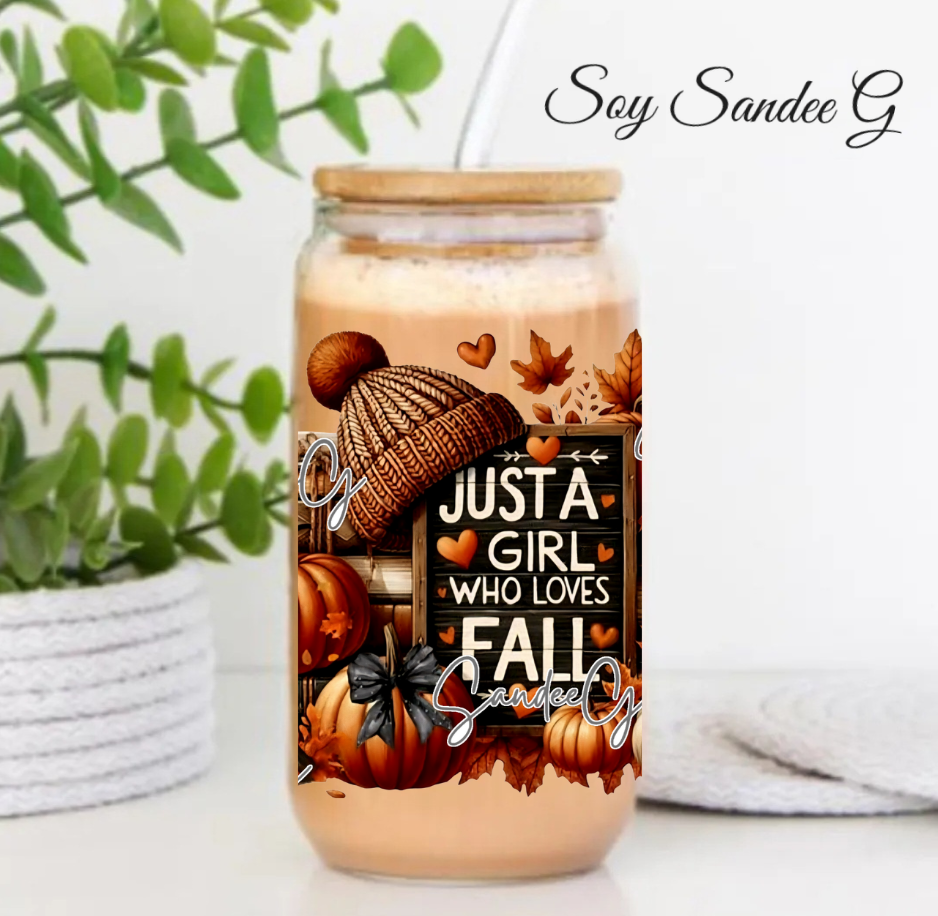 Just a girl who loves Fall  - UVDTF Wrap for cups/hard surfaces sticker