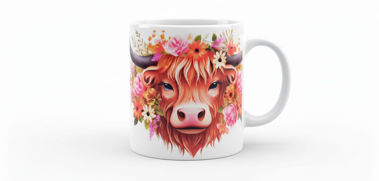 Highland Cow #1 - UVDTF Wrap for cups/hard surfaces sticker