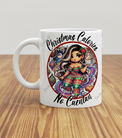 Christmas Calories No Cuentan - UVDTF Decal for cups/hard surfaces sticker