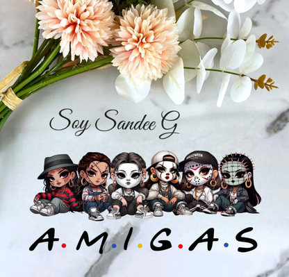 Amigas (Friends) - UVDTF Wrap for cups/hard surfaces sticker