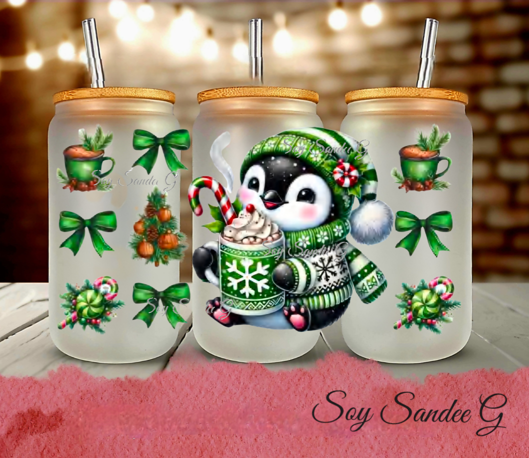 Green Penguin - UVDTF Wrap for cups/hard surfaces sticker