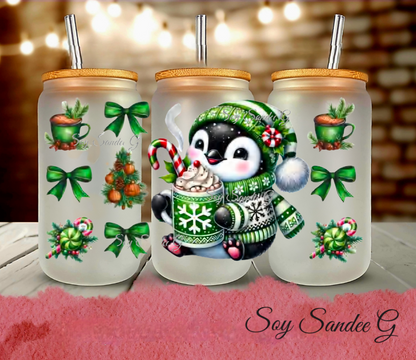 Green Penguin - UVDTF Wrap for cups/hard surfaces sticker