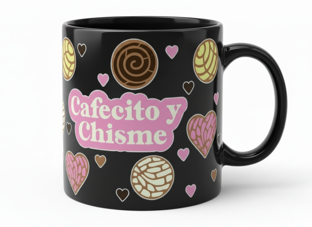 Cafecito y Chisme Conchas - UVDTF Wrap for cups/hard surfaces sticker