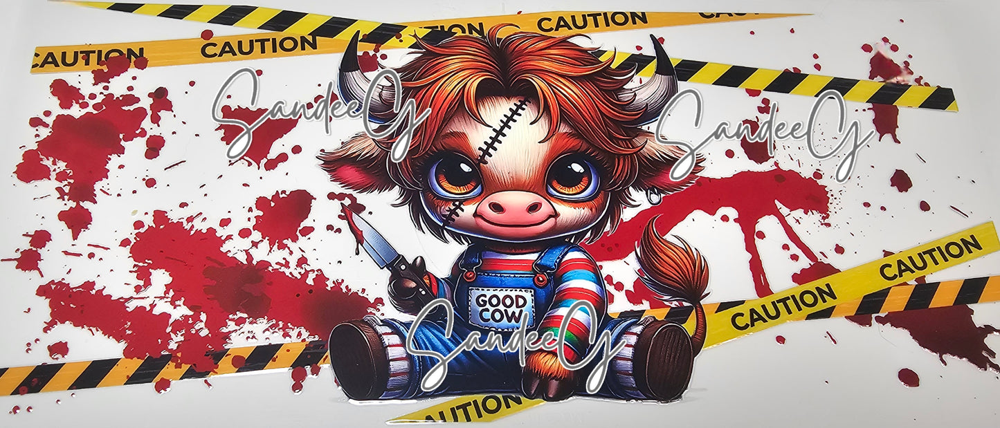 True Crime Cow - UVDTF Wrap for cups/hard surfaces sticker