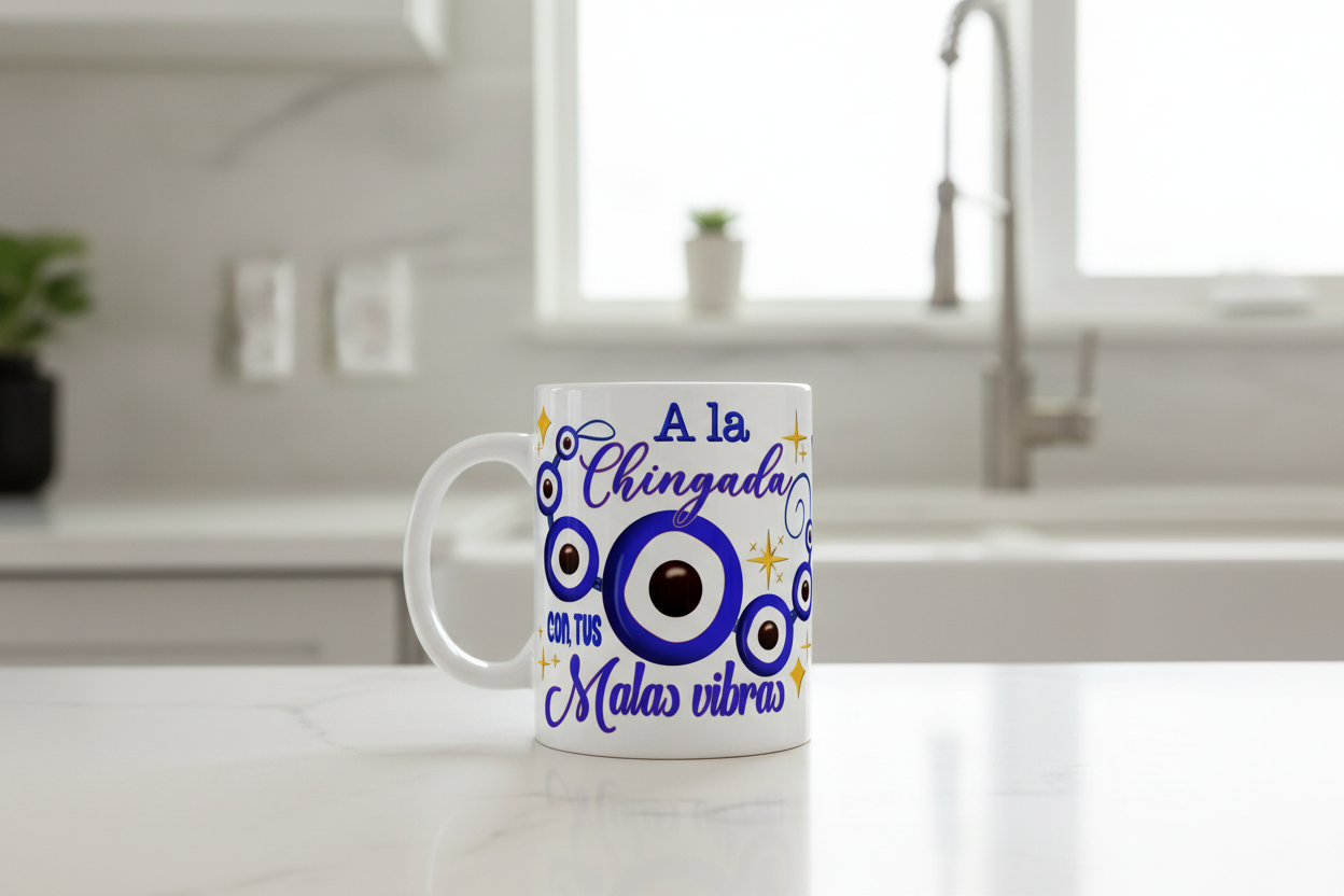 Evil Eye Malas Vibras - UVDTF Wrap for cups/hard surfaces sticker