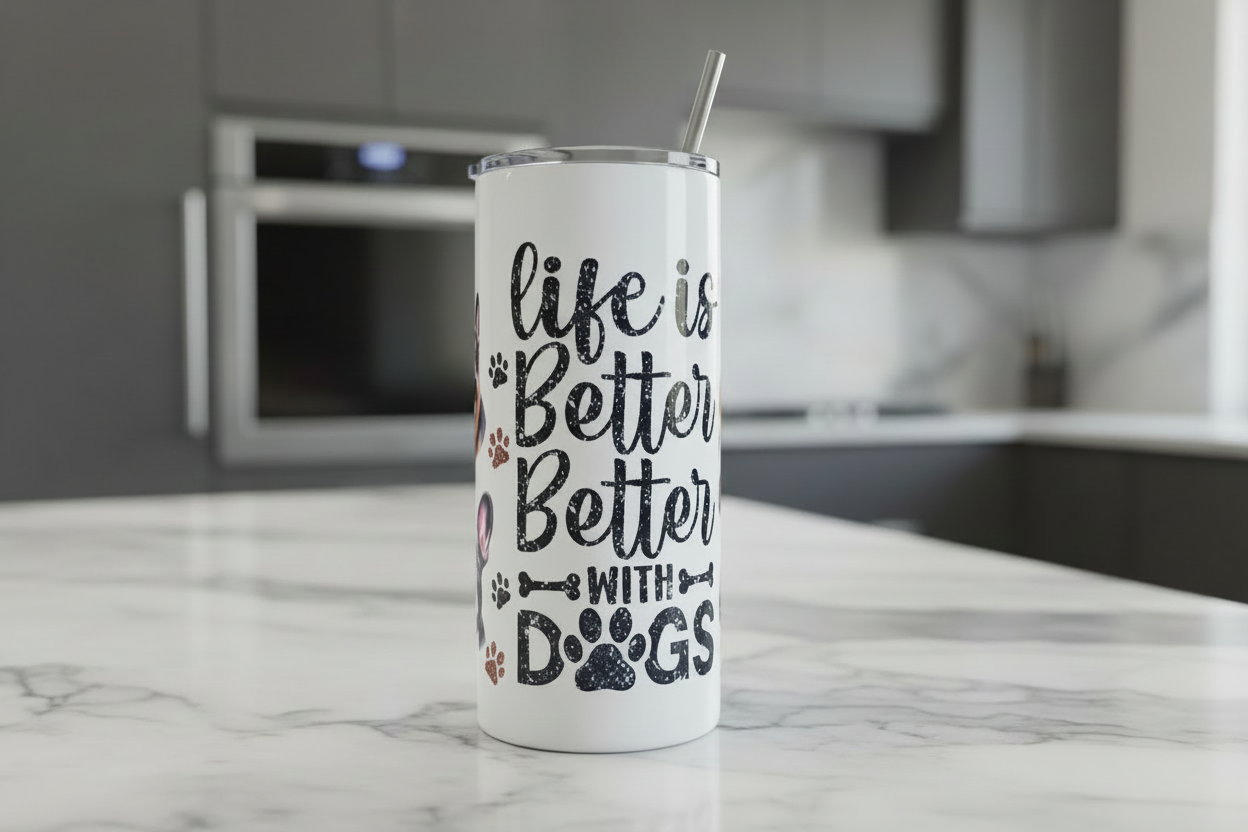 Life is Better with Dogs #1 - UVDTF Wrap for cups/hard surfaces sticker