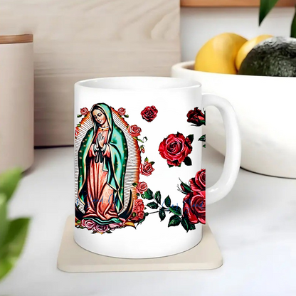 Virgen de Guadalupe & Roses #2 - UVDTF Wrap for cups/hard surfaces