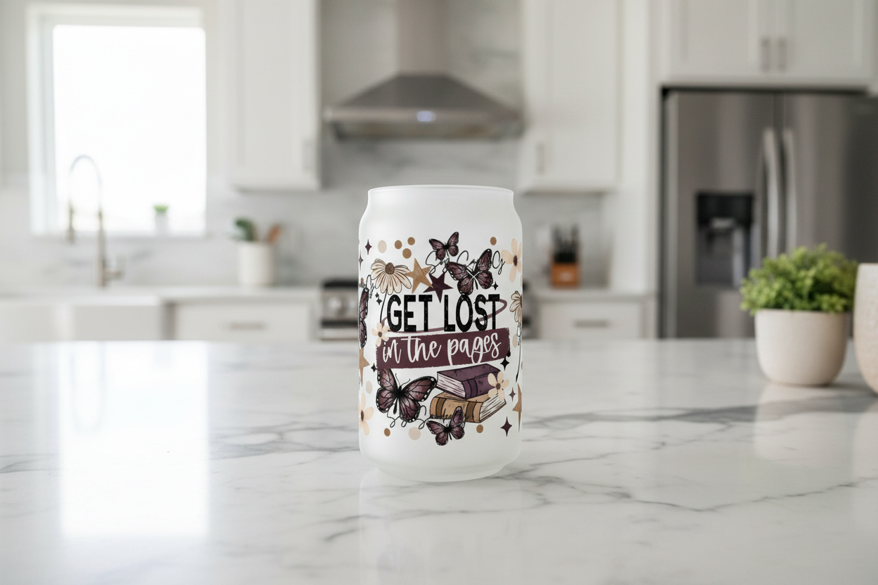 Get Lost In The Pages - UVDTF wrap for cups/hard surfaces sticker