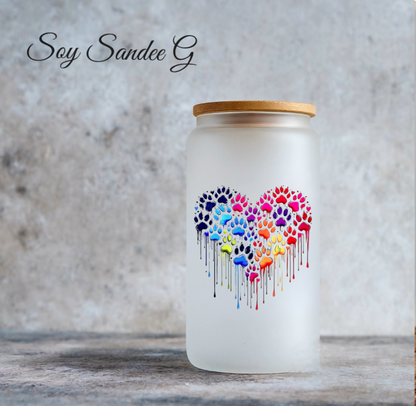 Animal Paw Print Heart - UVDTF Decal for cups/hard surfaces sticker