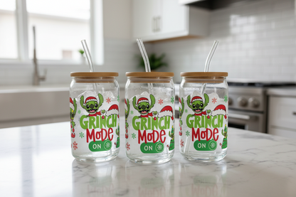 Grinch Stitch Stink Stank - UVDTF Wrap for cups/hard surfaces sticker