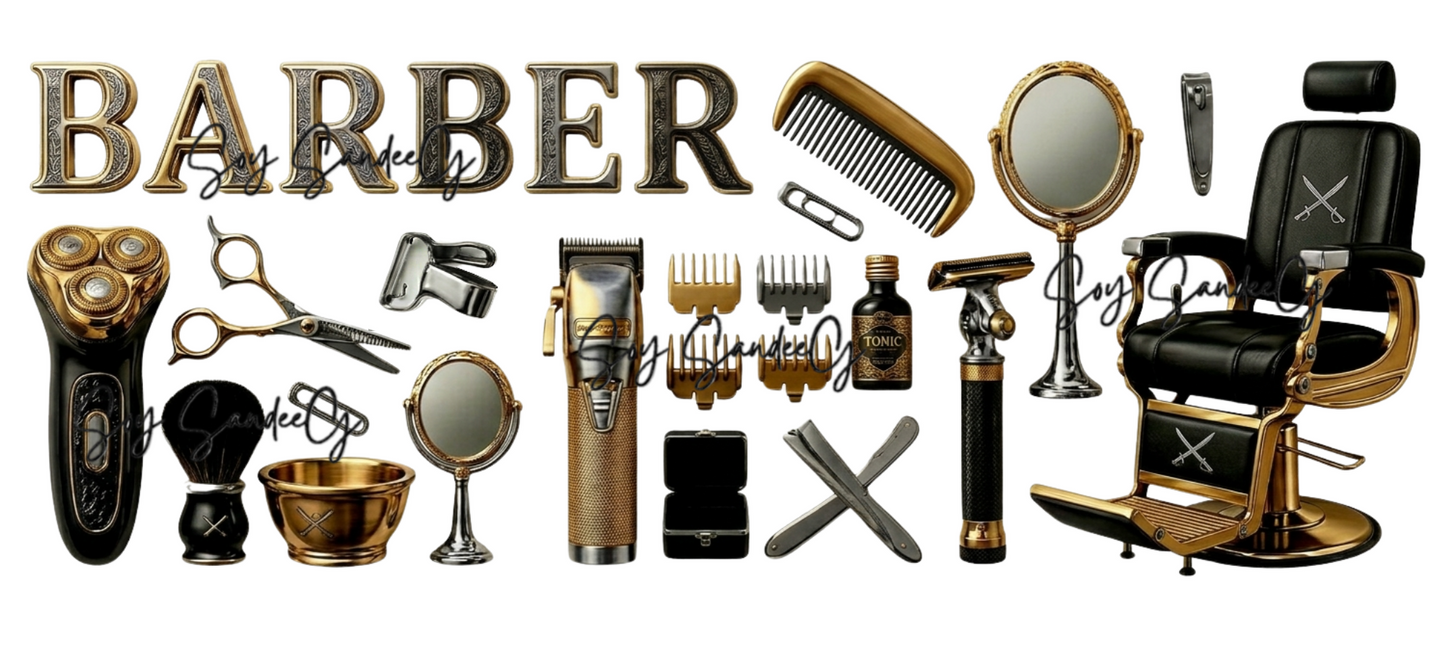 Barber - UVDTF Decal for cups/hard surfaces sticker