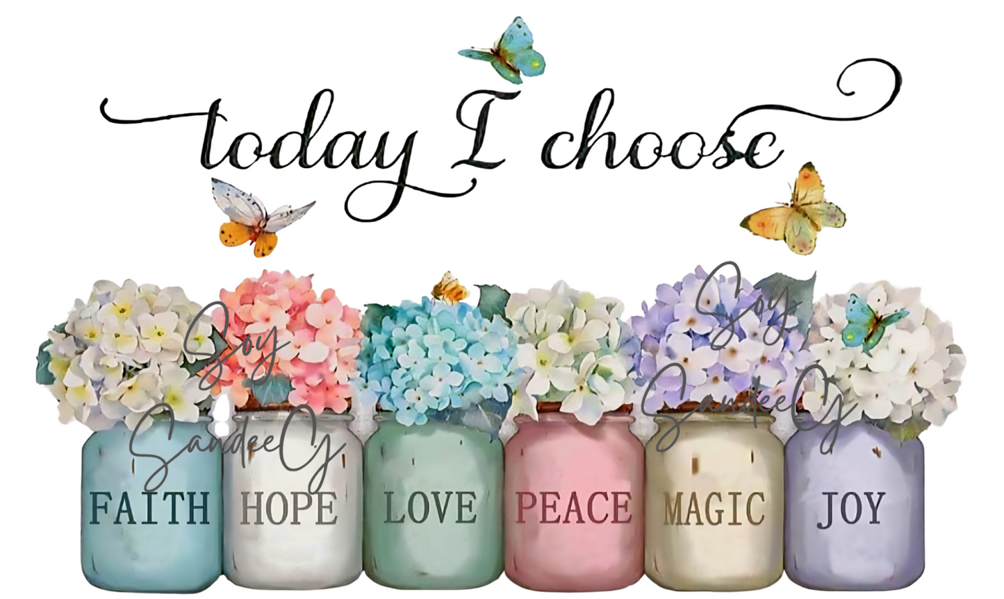 Today I Choose (6 Jars) - UVDTF Decal for cups/hard surfaces sticker