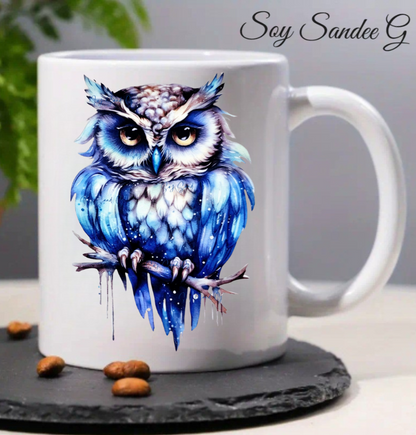 Blue Owl - UVDTF Decal for cups/hard surfaces sticker