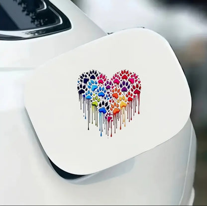 Animal Paw Print Heart - UVDTF Decal for cups/hard surfaces sticker