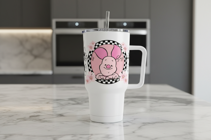 Checkered Piglet - UVDTF Wrap for cups/hard surfaces sticker