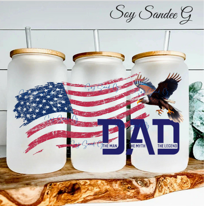 Dad American Flag - UVDTF Wrap for cups/hard surfaces sticker