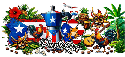 Puerto Rico Life - UVDTF Wrap for cups/hard surfaces sticker