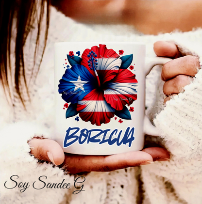Boricua Hibiscus - UVDTF Decal for cups/hard surfaces sticker