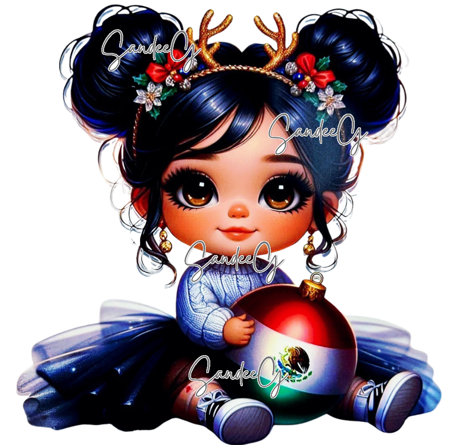 Mexican Ornament Girl - UVDTF Decal for cups/hard surfaces sticker