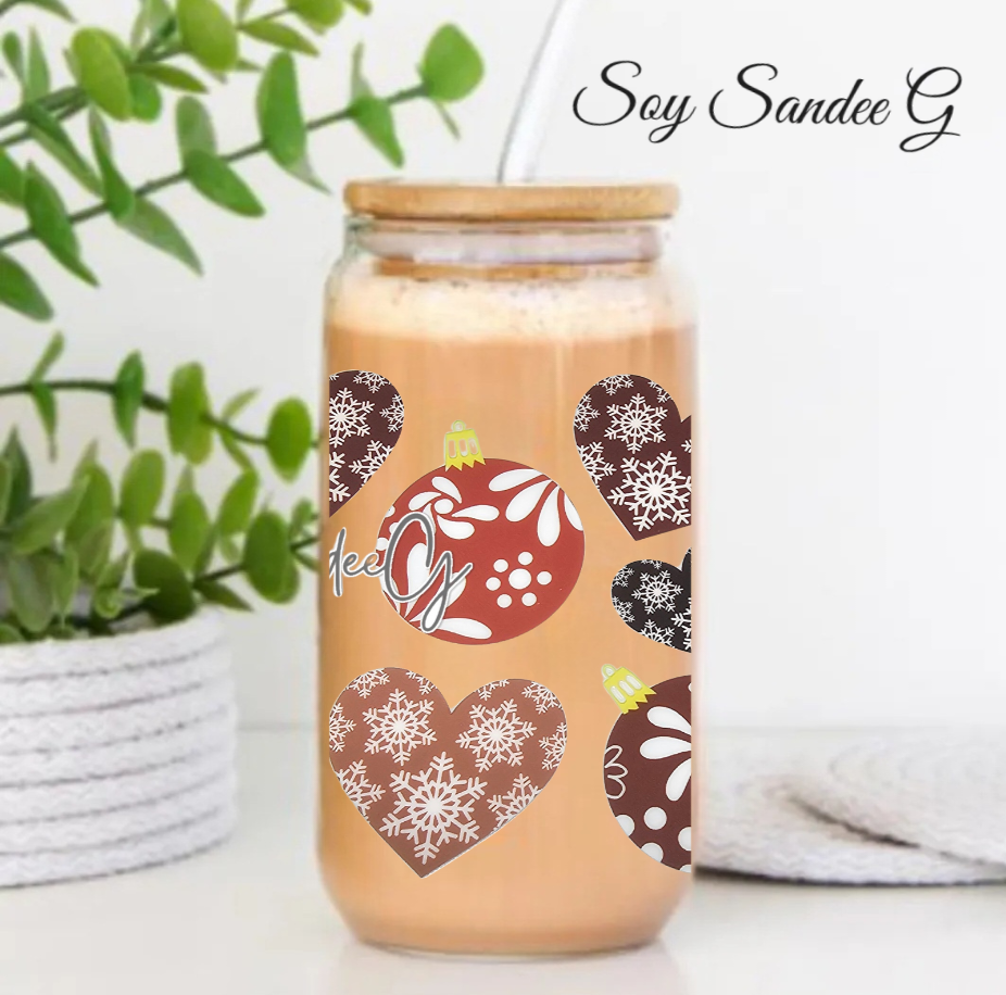 Brown Christmas Ornaments - UVDTF Wrap for cups/hard surfaces sticker