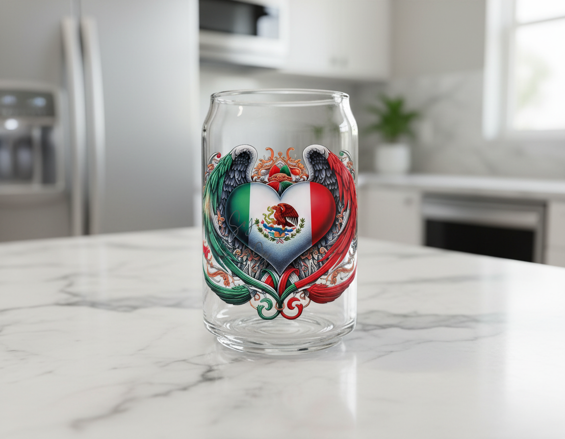 Mexican Angel Wings Heart - UVDTF Decal for cups/hard surfaces sticker