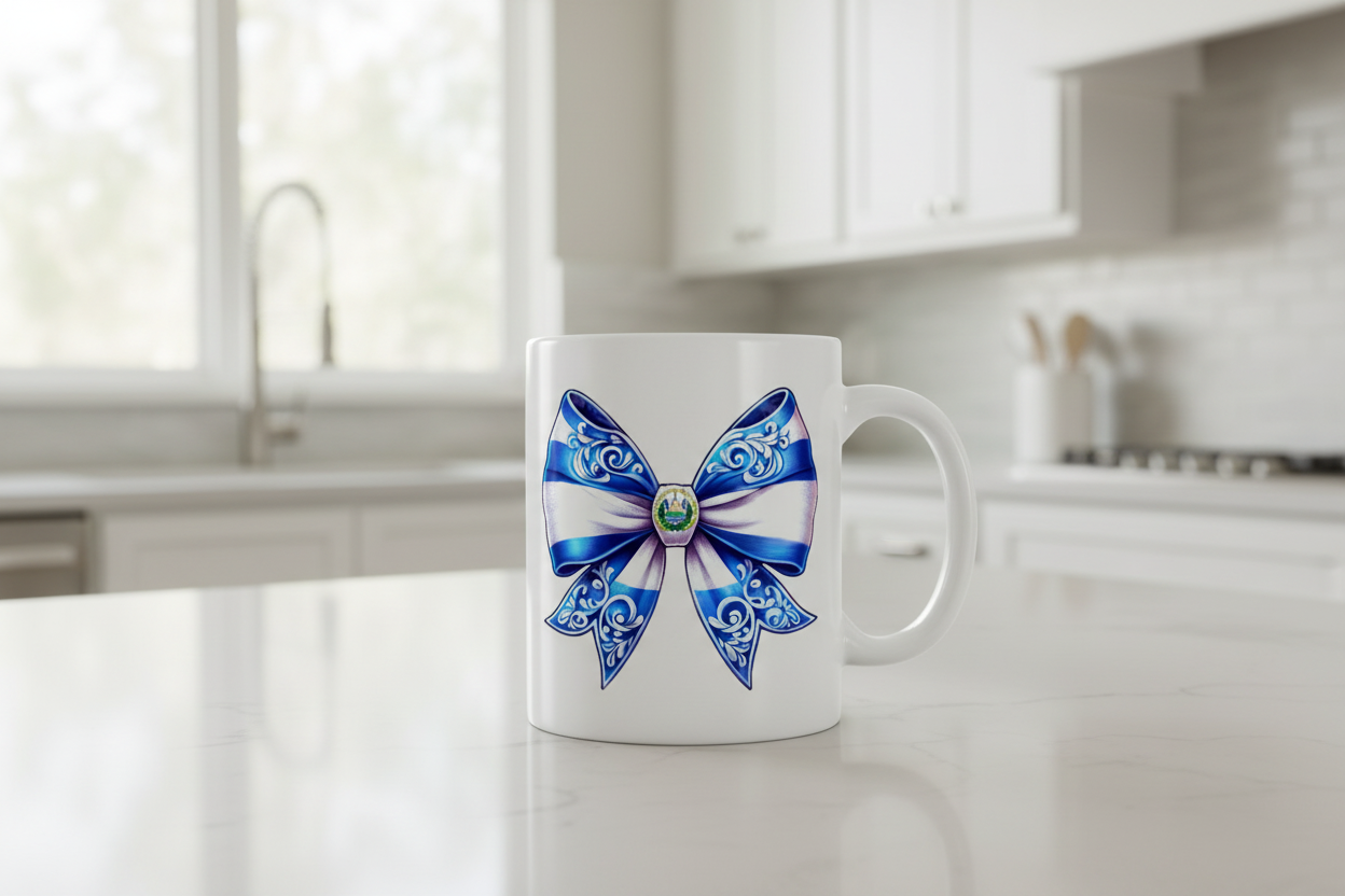 El Salvador Coquette Bow - UVDTF Decal for cups/hard surfaces sticker