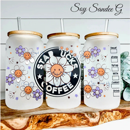 Starbucks Daisy Flower - UVDTF Wrap for cups/hard surfaces