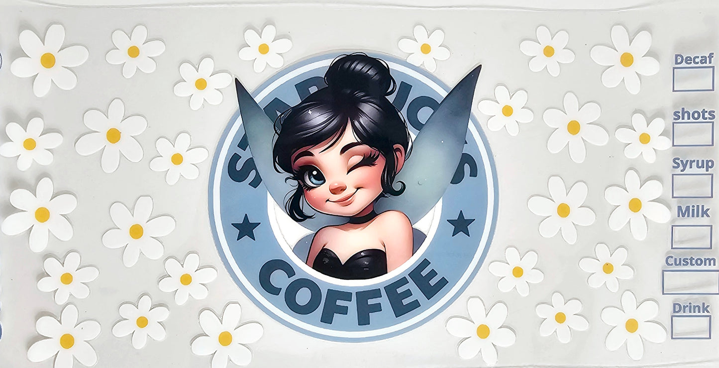 Dark Hair Fairy - UVDTF Wrap for cups/hard surfaces sticker