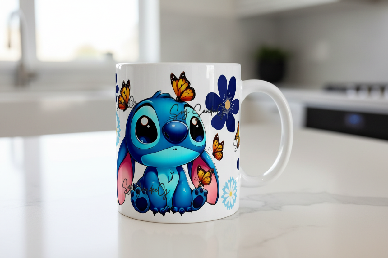 Stitch Butterflies - UVDTF Wrap for cups/hard surfaces sticker