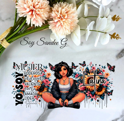 Yo Soy Mujer Latina (I'm a Latin Woman) - UVDTF Wrap for cups/hard surfaces sticker