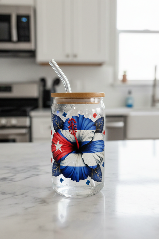 Cuban Hibiscus - UVDTF Decal for cups/hard surfaces sticker