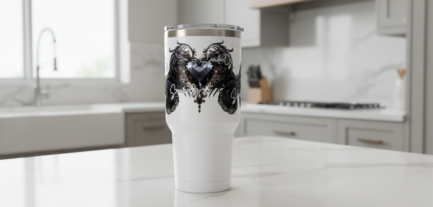 Black Gothic Butterfly - UVDTF Wrap for cups/hard surfaces sticker