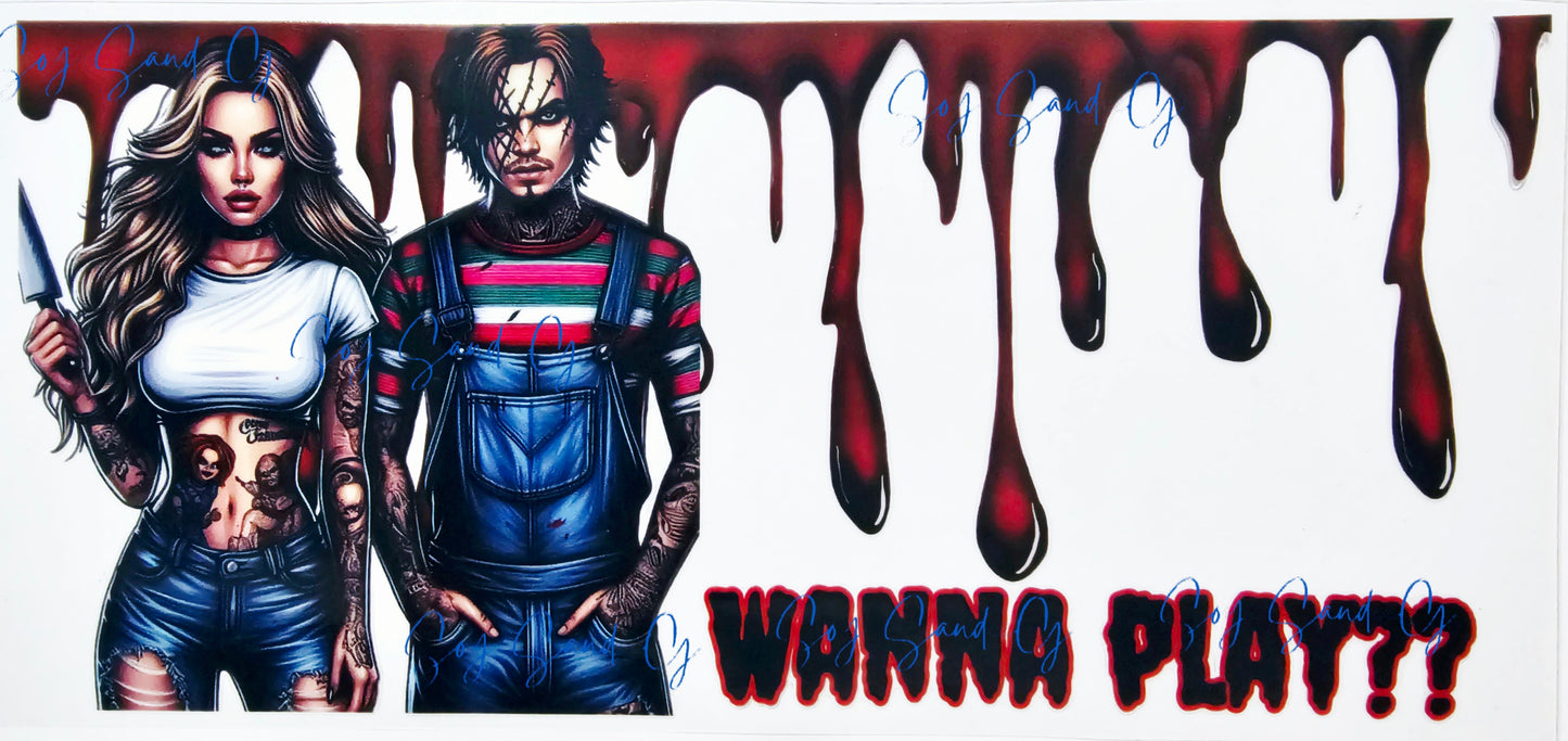 Envoltura UVDTF de calaveras coloridas